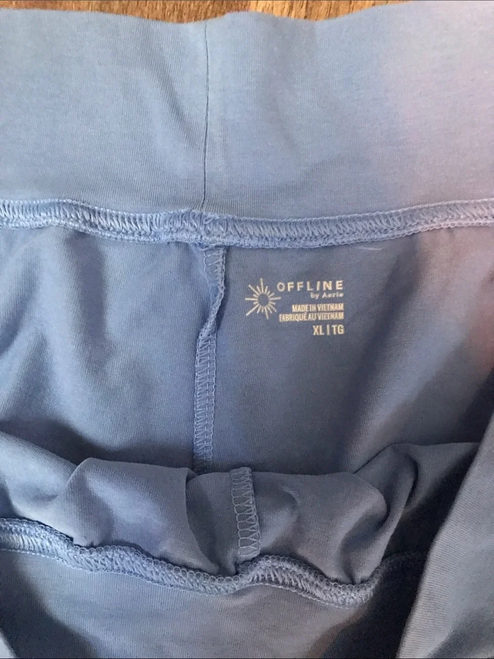 Aerie Offline Wide-Leg Pull-On Pants in Light Blue